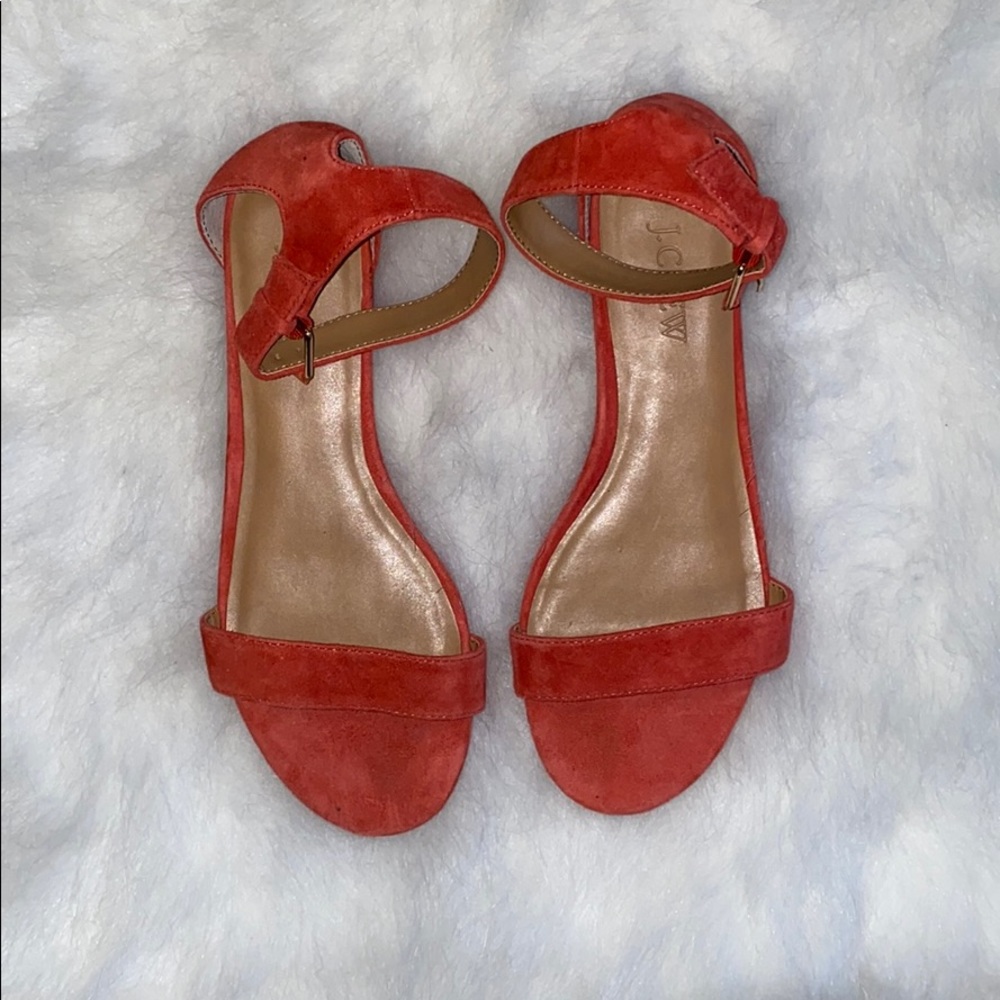 pink j crew sandals